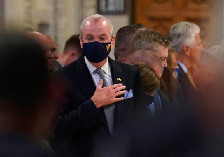 File photo: New Jersey Governor Phil Murphy attends an event in Newark, N.J., Thursday, Nov. 4, 2021. (AP Photo/Seth Wenig)