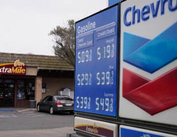Chevron Gas prices over the $5 mark are displayed in Visalia, Calif., Wednesday, Nov. 17, 2021. (AP Photo/Rich Pedroncelli)