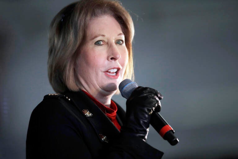 Attorney Sidney Powell, a member of President Donald Trump's legal team, speaks during a rally on Wednesday, Dec. 2, 2020, in Alpharetta, Ga. Florida's Democratic agriculture commissioner, whose office polices charities, alleged Friday, June 18, 2021, that a group run by Powell, one of former President Donald Trump's most prominent election conspiracy adherents, is illegally seeking donations in the state. Agriculture Commissioner Nikki Fried said her office has filed an administrative complaint against Powell's Defending the Republic group demanding that it obey state law or cease Florida operations