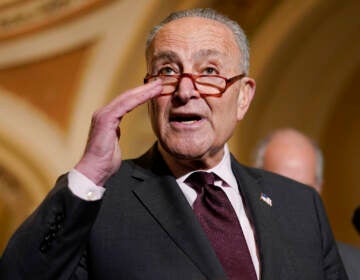 Senate Majority Leader Chuck Schumer of N.Y., speaks during a news conference after the weekly Democratic policy luncheon on Capitol Hill in Washington, Tuesday, Dec. 7, 2021