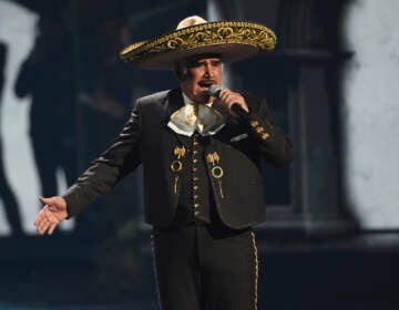 Vicente Fernandez performs at the 20th Latin Grammy Awards on Nov. 14, 2019, in Las Vegas. The Mexican singer died early Sunday, Dec. 12, 2021, relatives reported. He was 81 years old. (AP Photo/Chris Pizzello, File)