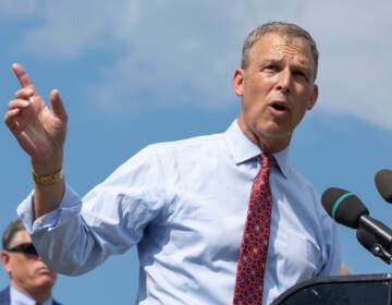 FILE - Rep. Scott Perry, R-Pa., takes a question from a reporter at a news conference held by the House Freedom Caucus on Capitol Hill in Washington, on Aug. 23, 2021. (AP Photo/Amanda Andrade-Rhoades, File)