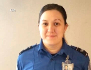 This undated photo shows Transportation Security Administration (TSA) officer Cecilia Morales. Newly released video shows Morales leaping over conveyor belt rollers and saving a 2-month-old boy who stopped breathing at Newark Liberty International Airport on Dec. 9, 2021. Morales, an EMT who has been a TSA officer for about two months, told the agency she performed the infant version of the Heimlich maneuver.