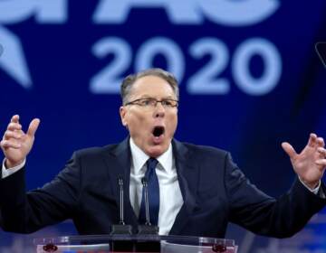 Feb. 29, 2020, file photo, National Rifle Association Executive Vice President and CEO Wayne LaPierre speaks at Conservative Political Action Conference, CPAC 2020, in Oxon Hill, Md.(AP Photo/Jose Luis Magana, File)