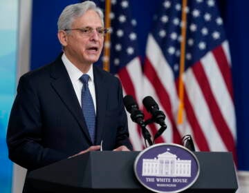 FILE - Attorney General Merrick Garland speaks during a Tribal Nations Summit during Native American Heritage Month, in the South Court Auditorium on the White House campus, Nov. 15, 2021, in Washington. The Justice Department is giving $139 million to police departments across the U.S. as part of a grant program that would bring on more than 1,000 new officers. The grant funding being announced Thursday comes through the Justice Department’s Office of Community Oriented Policing Services and will be awarded to 183 law enforcement agencies.