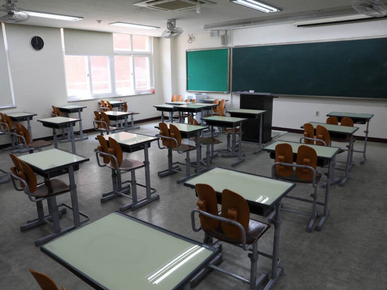 An empty classroom