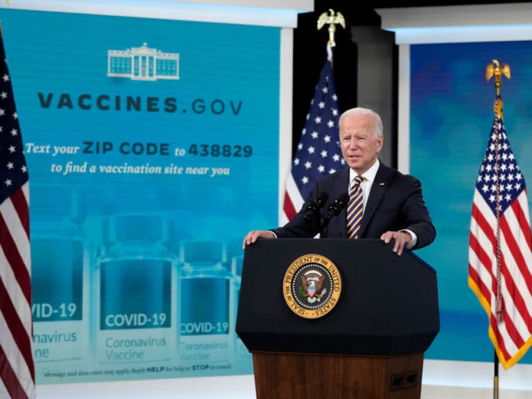 U.S. President Joe Biden speaks in the South Court Auditorium on the White House campus October 14, 2021 in Washington, DC. (Drew Angerer/Getty Images)