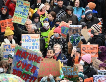 Climate protesters gather for the Global Day of Action for Climate Justice march