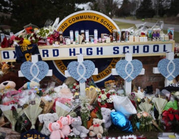 A memorial outside of Oxford High School