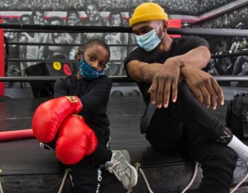 8 year-old King Lewis is one of the students who got free lessons from Maleek Jackson at his boxing gym in Northern Liberties
