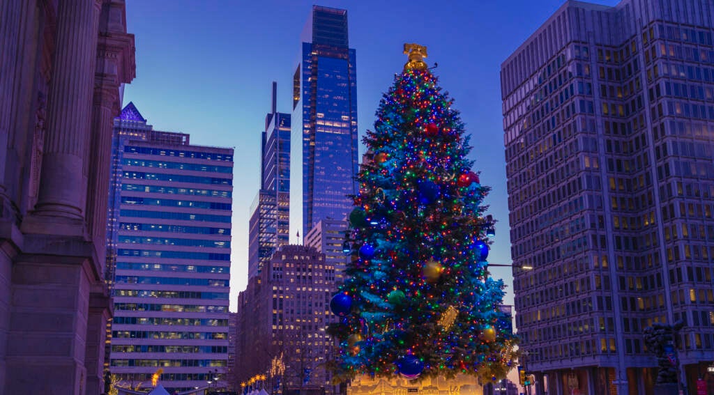 Philadelphia City Hall turns into holiday central from Thanksgiving through Christmas Eve. There is ice skating, a Ferris wheel and carousel, market merchants, a Wintergarden and the city’s white fir tree, which bears messages of welcome, love and peace.