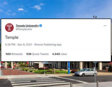 On Wednesday afternoon, the official @TempleUniv Twitter account sent out a single word to its 160,000 followers. (Billy Penn/ Temple Twitter)

