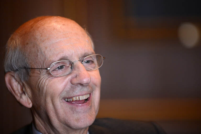 Justice Stephen Breyer, photographed in 2021. (Elizabeth Gillis/NPR)