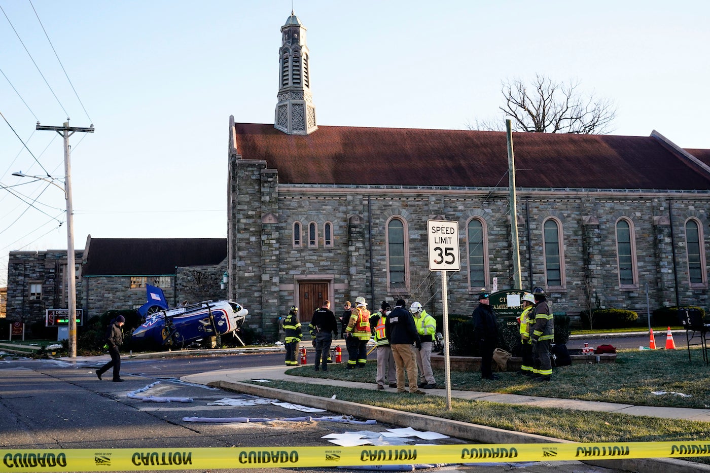 Medical helicopter crashes near church in Drexel Hill, Delaware County