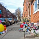 A memorial for the Fairmount rowhouse fire victims on North 23rd Street