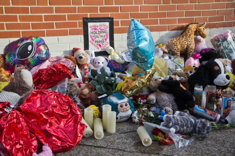 A memorial for the Fairmount rowhouse fire victims on North 23rd Street