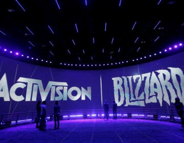 The Activision Blizzard Booth is shown during the Electronic Entertainment Expo