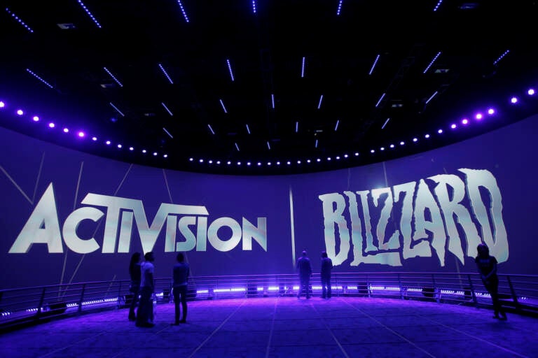The Activision Blizzard Booth is shown during the Electronic Entertainment Expo