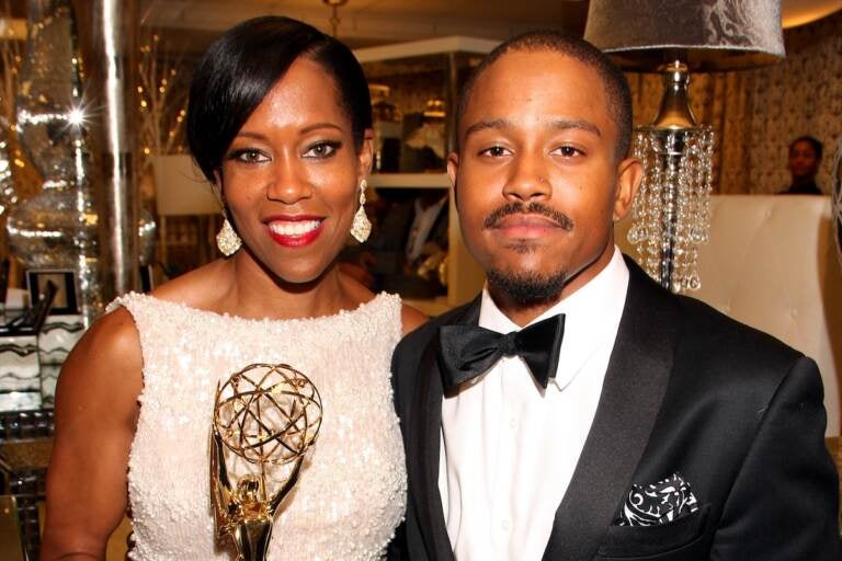 File photo: (From left) Regina King, and Ian Alexander, Jr. in Backstage Creations Giving Suites at the 67th Primetime Emmy Awards at the Microsoft Theatre L.A. Live on Sunday, Sept. 20, 2015, in Los Angeles. (Photo by Arnold Turner/Invision for Backstage Creations/AP Images)