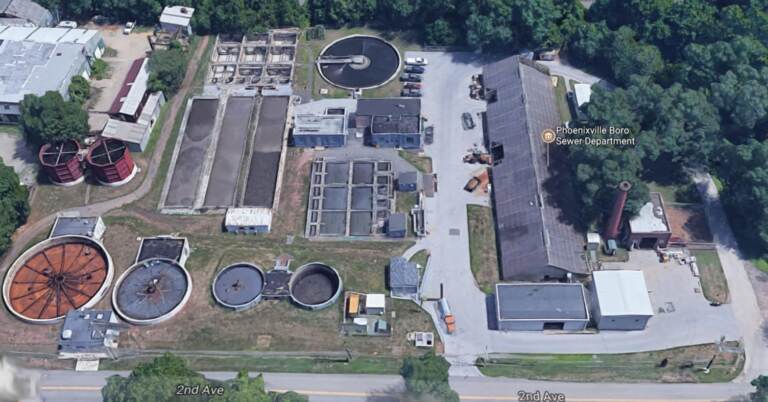 Current waste water treatment plant operations. (Google maps)