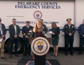 Delco Councilmember Elaine Schaefer said that the countys 911 system has serious infrastructure technology and security deficiencies and it is long overdue for modernization. (Kenny Cooper, WHYY)