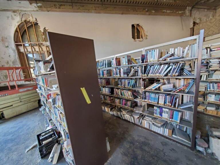 Thousands of books from the long shuttered Camden Free Public Library on Federal Street we're picked up by two organizations that will in turn give them away. (Photo: Tom Martin)