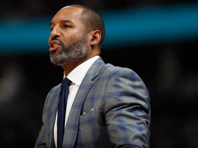 David Vanterpool, seen at a 2019 Minnesota Timberwolves game against the Denver Nuggets, has been fined $10,000 for interfering with a pass in a game Wednesday between the Brooklyn Nets and Washington Wizards. Minnesota Timberwolves assistant head coach David Vanterpool in the second half of an NBA basketball game Friday, Dec. 20, 2019, in Denver. The Nuggets won 109-100. (AP Photo/David Zalubowski)