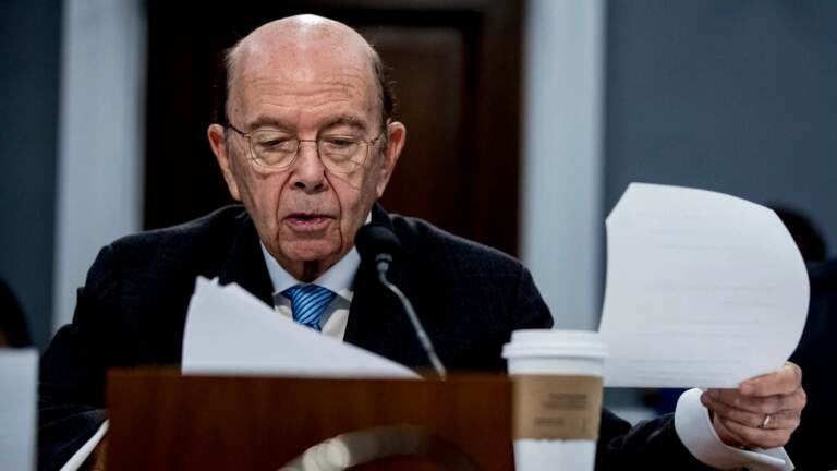 Commerce Secretary Wilbur Ross testifies before a House Appropriations subcommittee on budget on Capitol Hill, Tuesday, March 10, 2020, in Washington. (AP Photo/Andrew Harnik)