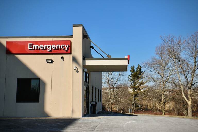 The exterior of Brandywine Hospital's ER