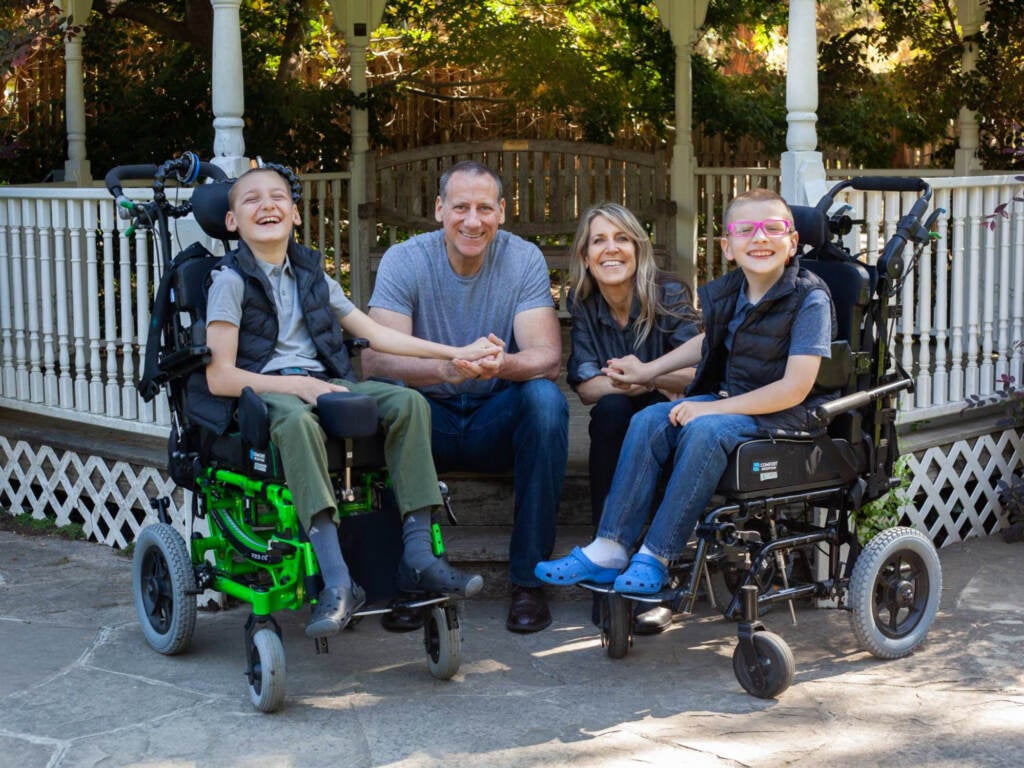 The Miller family poses for a photo