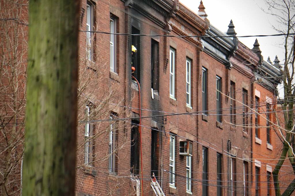 The top two floors of a three story rowhouse on North 23rd Street