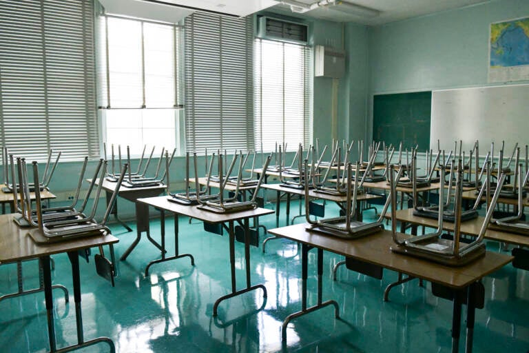 An empty classroom