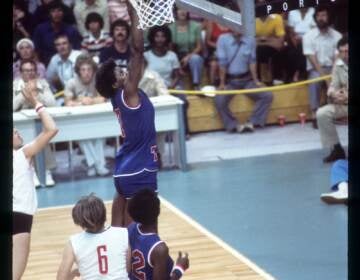 U.S. center Lusia Harris finishes a basket in a game against Bulgaria during the 1976 Summer Olympics in Montreal. Photo by ABC Photo Archives/Disney General Entertainment Content via Getty Images)
