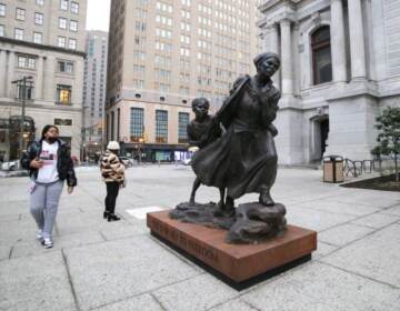 The Harriet Tubman Statue on display at Philadelphia City Hall. (Photo: Conrad Benner/Streets Dept)