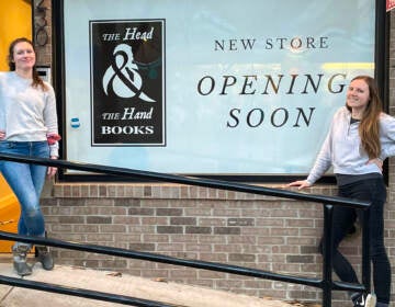 Gallant Moore and Claire Moncla outside The Head and The Hand's new location