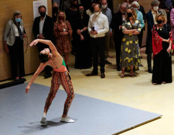 Dancer Melissa Toogood performs ''Finally, Unfinished'' in front of people at the Philadelphia Art Museum’s Williams Forum.