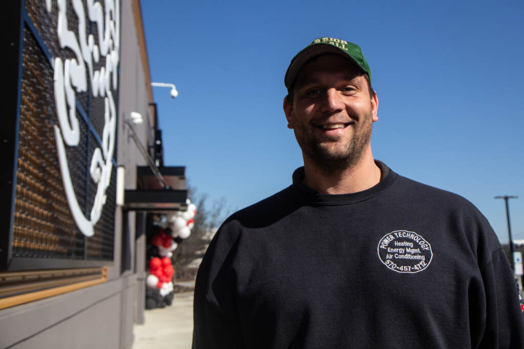 Matt Rynkiewicz stands outside a casino