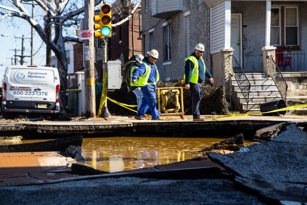 A massive hole at South 56th and Springfield Avenue