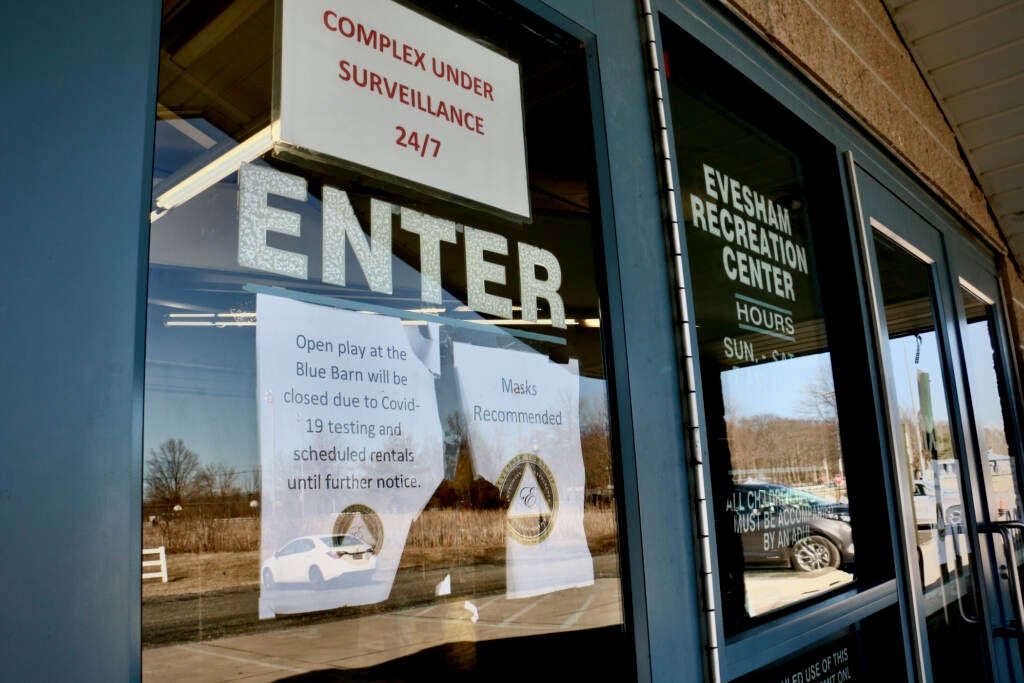 The COVID-19 testing center at the Blue Barn in Evesham Township, N.J., which offers rapid tests, will be open on Sunday for those who wish to test before attending Super Bowl gatherings.