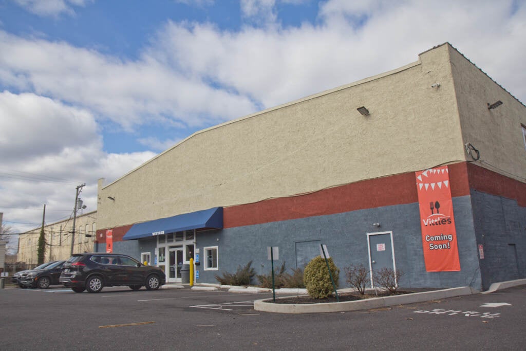 Parking spots are seen at Vittles food hall