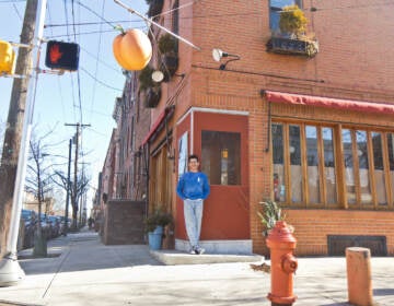 Alex Tewfik stands outside his restaurant