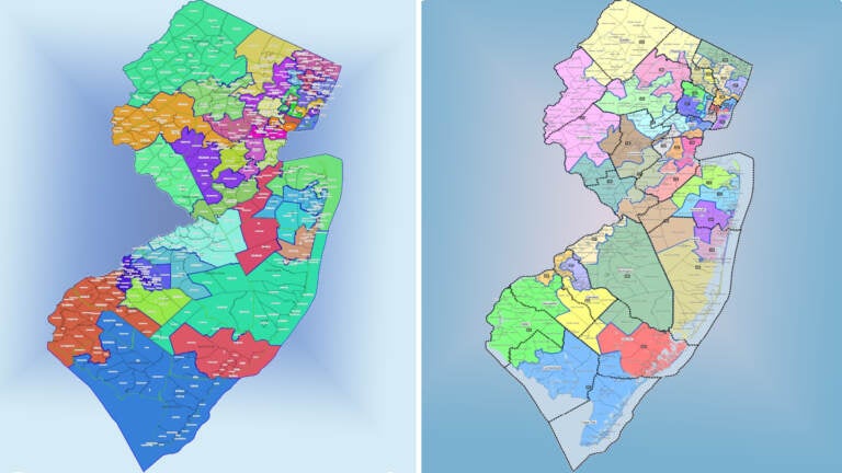 (Left to right): The Turnpike map vs. the Parkway map