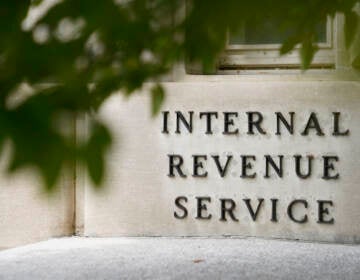 A sign for the Internal Revenue Service