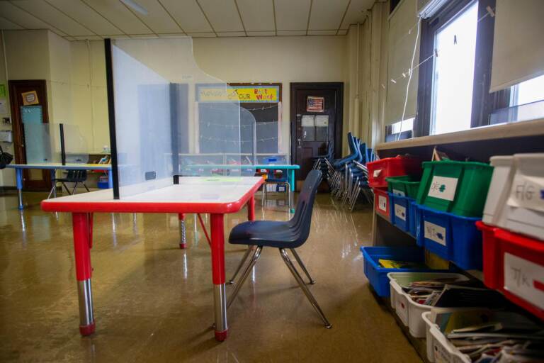 An empty classroom