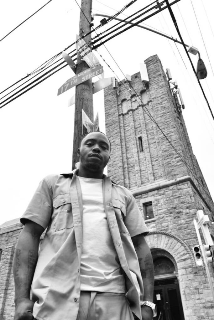 Drew Williams is pictured outside a church in Philly