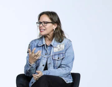 Former Levi's executive Jennifer Sey speaks at a conference in 2018.
(Lintao Zhang/Getty Images for The Business of Fashion)