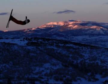 Carol Bouvard of Switzerland during training for the Mixed Team Aerials at the FIS Freestyle Ski and World Championships on February 07, 2019 at Deer Valley Resort in Park City, Utah. (Photo by Sean M. Haffey/Getty Images)