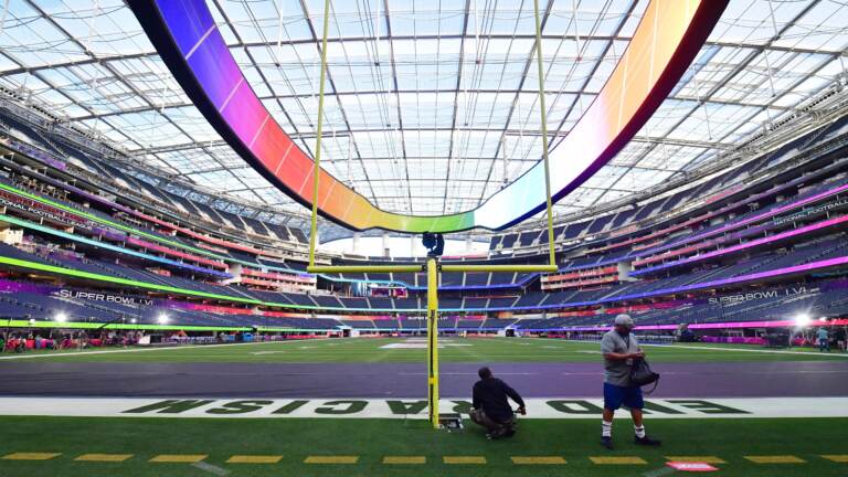 Here's some background on the teams facing off in this Sunday's Super Bowl. (Frederic J. Brown/AFP via Getty Images)
