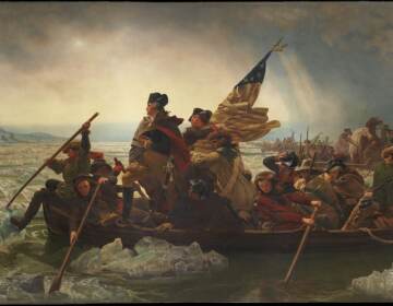 Washington Crossing the Delaware is a famous painting by Emanuel Leutze (Public Doman from Metropolitan Museum of Art)