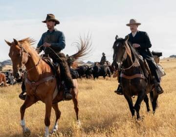 Benedict Cumberbatch and Jesse Plemons in The Power of the Dog. Both actors are up for Oscars this year. (Kirsty 
 Griffin/Netflix)